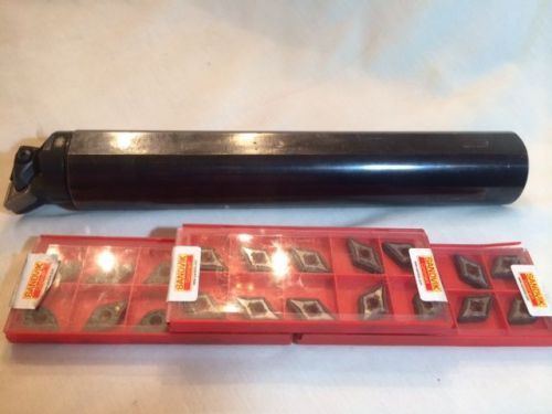 1-3/4&#034; sandvik d-vibe a570-2c d28 13-40 boring bar, dnmg head with 30 inserts for sale