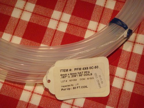 Teflon pfa tubing, 4mm id, 6mm od 50&#039; coil for sale