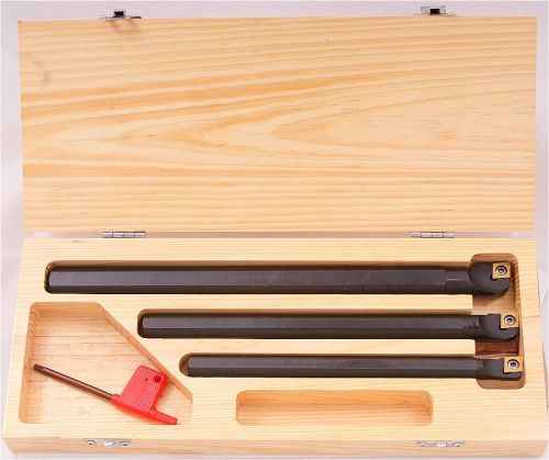 3 piece (1/2-5/8 &amp; 3/4 inch) sclcr indexable boring bar set (1001-0021) for sale