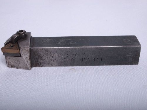 Used Lathe Tool Holder 1&#034; Carboloy MTRNR-16-4 Carbide Insert USA