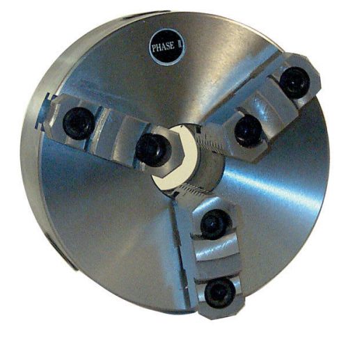 Phase ii 559-112 3 jaw plain back chuck - chuck size: 5&#034; tool material: semi-ste for sale