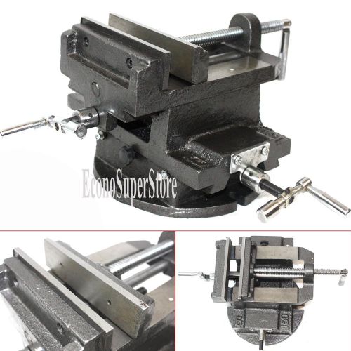 6&#034; Heavy Duty Compound Precise 2 Way Cross Slide Vise TableTop W/ 8&#034; Round Base