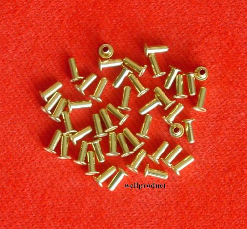 &gt; 100x Copper Alloy Brass Eyelet 2x6mm for Soldering Connection-Fe