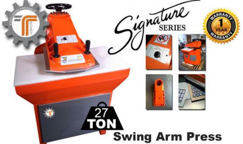 Hydraulic Swing Arm Clicker Press 27 Ton (NEW with Warranty) - USA seller