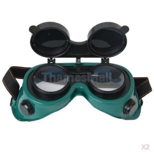 2x safety goggle flip up glasses solder welder goggles eye protection shield for sale