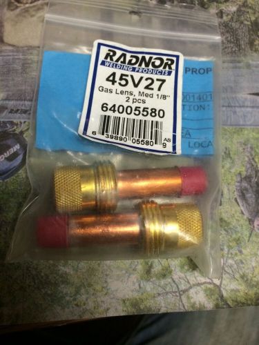 Radnor 64005580 Gas Lens Collet Body Medium 1/8&#034; 45V27 QTY 2 (V4)