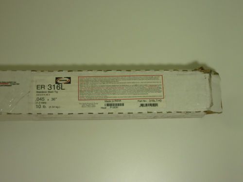 40 lbs harris er316l stainless steel tig welding rod 0.045&#034; x 36&#034; for sale