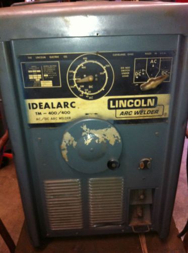 LINCOLN IDEALARC TM400/400 AC DC 400 AMP WELDING POWER SOURCE SINGLE PHASE