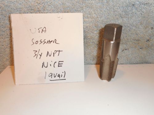 Machinists 12/4A  BUY NOW  USA Sossner Unused ?? 3/4 NPT Tap Really nice