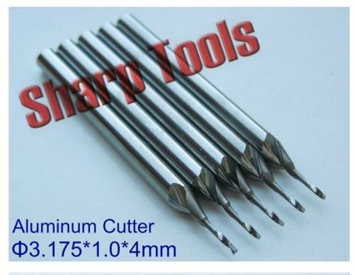 5pcs single Flute Carbide Spiral Cutter Aluminum CNC Router Bits 1mm 4mm
