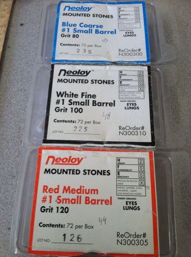 Dental Lab Mounted Barrel Stones Red,White &amp; Blue! 3 Boxes!!!! Look!