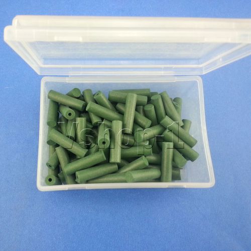 100 Pcs Dental Lab Beauty Silicone Rubber Polishing Burs Polishers Green V-1