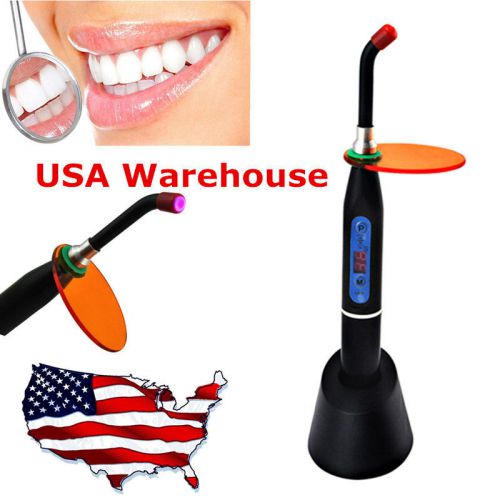 USA Warehouse Dental 5W Wireless Cordless LED Curing Light Lamp 1500mw CE A+ bla