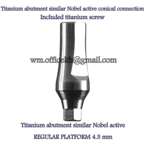 Dental implant titanium abutment conical connection similar nobel active rp 4.3 for sale