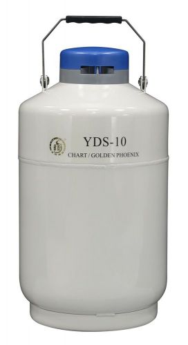 10 L Liquid Nitrogen Container Cryogenic LN2 Tank Dewar with Strap YDS-10