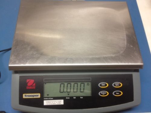 SCALE, OHAUS TROOPER TR6RS 15#, Digital Bench Scale, Current Calibration for ISO