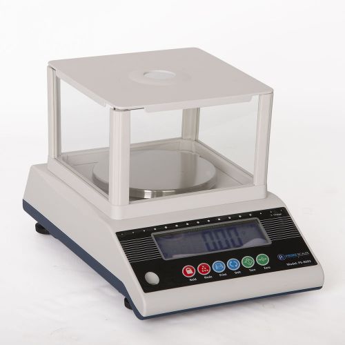 New 600x0.01g precision balance scale w/13 programmable units&amp;glass draft shield for sale