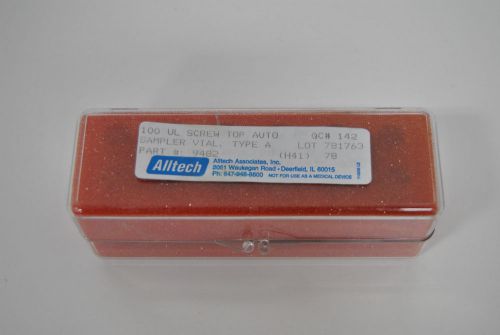 10 new alltech 100ul screw top auto sampler vial type a 9482 (s5-3-107b) for sale