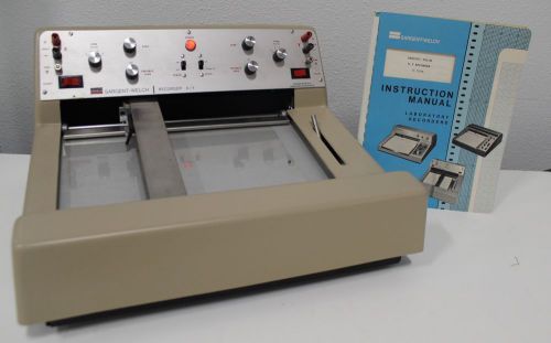 Sargent-Welch Scientific Recorder X-Y S-72216 + Instruction Manual Free Shipping