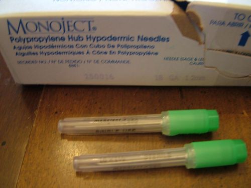 65 Kendall monoject Needles 18 G 1.2 mm 1 inch length 40 mm #250016