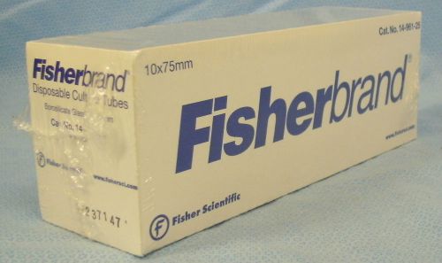 1 Package/Tray of 250 Fisherbrand Disposable Culture Tubes #14-961-25