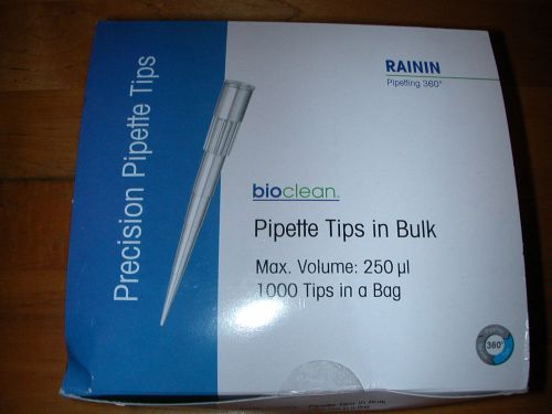 1,000 Rainin RC-L250 Disposable 200uL LTS Pipette Tips