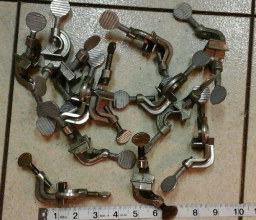 Lot of 13 ring stand clamp 90 degrees for chemistry lab PRECISION vintage