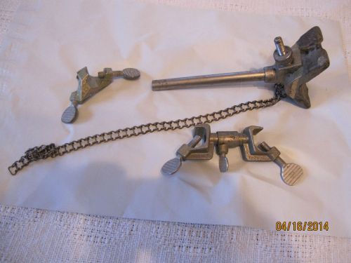 VINTAGE LABORATORY CLAMPS BY FISHER CASTALOY LOT OF THREE