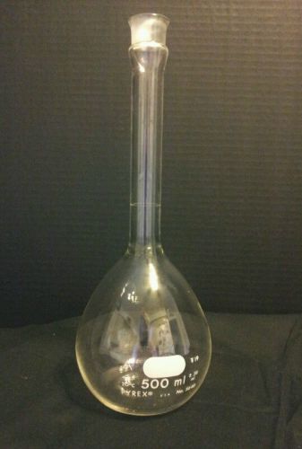 PYREX Chemistry Borosilicate Glass 500mL Volumetric Flask Apothecary