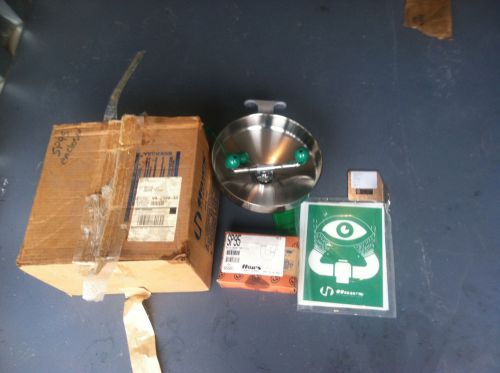 Haws stainless emergency eyewash station model#7460b-complete unit for sale