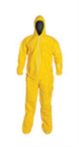 QC122SYL3X00 DuPont 3X Yellow Tychem QC Chemical Protection Coveralls. (4 Each)
