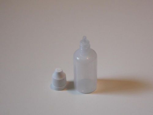 Clear plastic dropper bottle 1 oz / 29.5 ml / 3.26&#034; tall / 1.22&#034; dia. brand new for sale