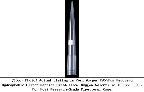 Axygen MAXYMum Recovery Hydrophobic Filter Barrier Pipet Tips, : TF-200-L-R-S