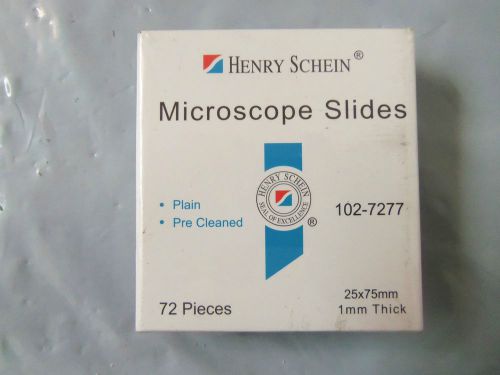 HENRY SCHEIN PLAIN MICROSCOPE SLIDES (1 box of 72)