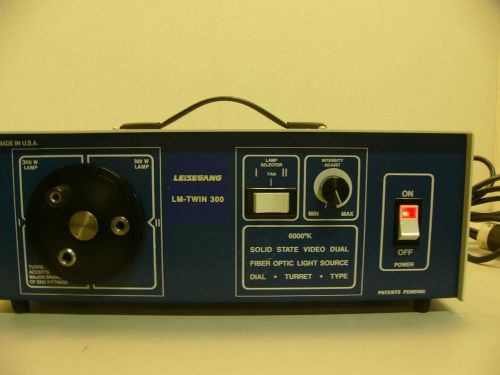 LEISEGANG LM-TWIN 300 SOLID STATE VIDEO DUAL FIBER OPTIC LIGHT SOURCE