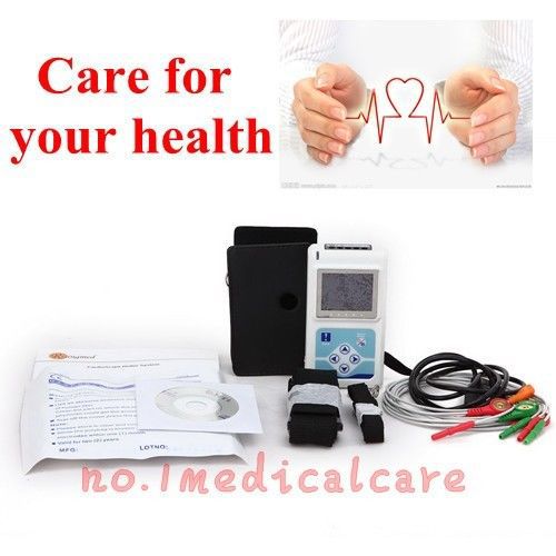 Bid 3 channels holter ecg/ekg  monitor system 24hs records analyser sw for sale