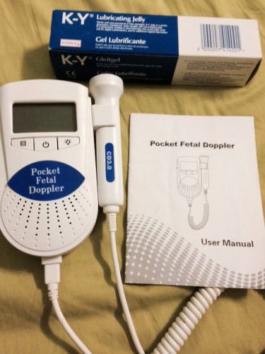 Pocket Fetal Doppler Baby Heart Beat Rate Monitor FHR 3Mhz Probe Pregnancy CE