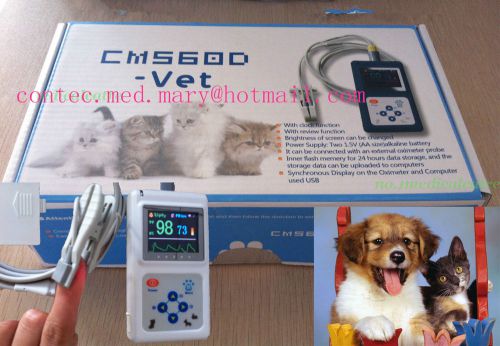 Color tft ,veterinary,vet hand held new pulse oximeter oximeter probe + software for sale