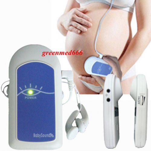 Portable Fetal Doppler 2MHz without LCD Display w Sound recorder Easy Operate