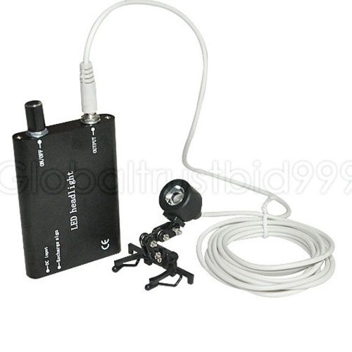 Portable black head light lamp for dental surgical medical binocular loupe +clip for sale