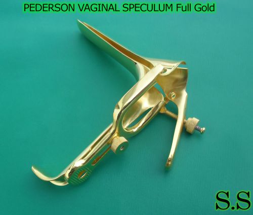 Pederson Vaginal Speculum Full Gold Large OB/Gynecology Instruments