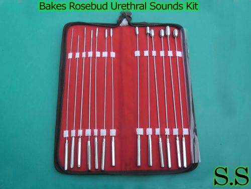 Set Of 13 Pc Bakes ROSEBUD Dilators  Urethral Surgical Instruments