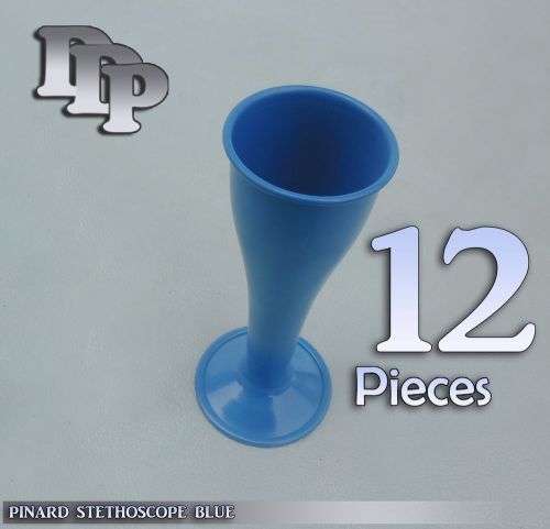 12 Pinard Fetal Stethoscope Plastic Blue