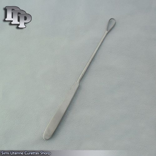 6 SIMS UTERINE Curettes Sharp sizes 1, 2, 3, 4, 5, 6 SURGICAL OB/GY INSTRUMENTS