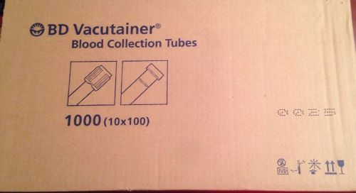 BD Vacutainer Ref 367925 Case Of 10 Packs Of 100 (1000 Tubes)