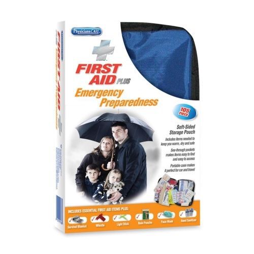 Physicianscare first aid plus emergency preparedness kit - 105 x piece(s) for sale
