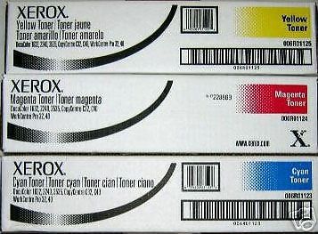Genuine xerox workcentre pro 32 40 cmy color toner set for sale