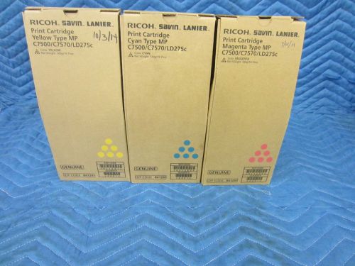 New! Genuine Ricoh 1ea CMY Type MP C7500 Toners for MP C6000 C7500 C7500SP