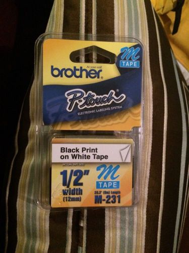 BROTHER P-TOUCH TAPES - (1) M231 TAPE Plus FREE SHIPPING