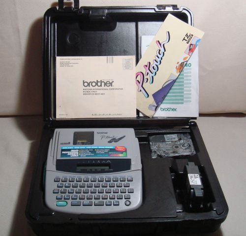 Brother P-touch Extra Model PT-340 w/ case, manual and label tape